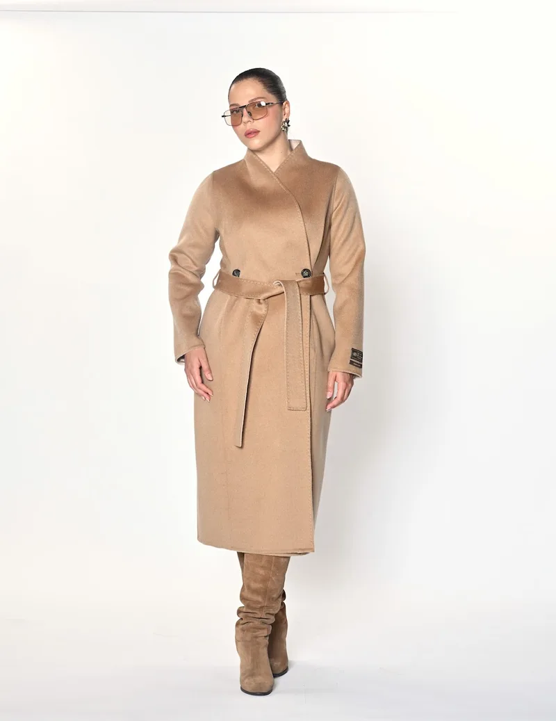 Kemerli camel DI’ANNA palto